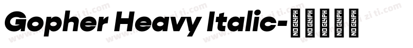 Gopher Heavy Italic字体转换